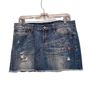 Lucky Brand Sea Star Mini Denim Skirt Size 8/29